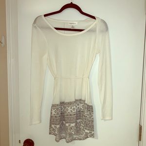 Motherhood Maternity Long Sleeve White Shirt Small